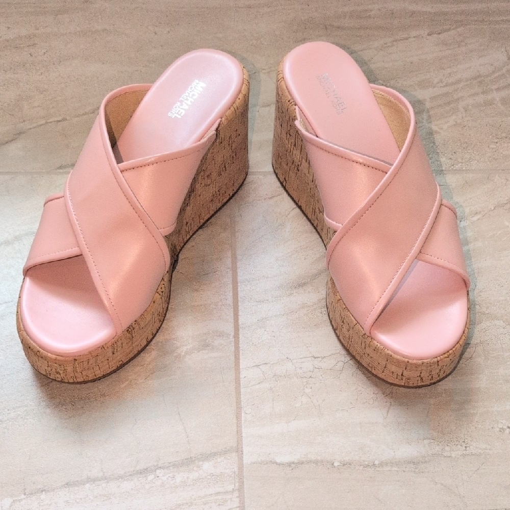 Pink Wedge Sandals